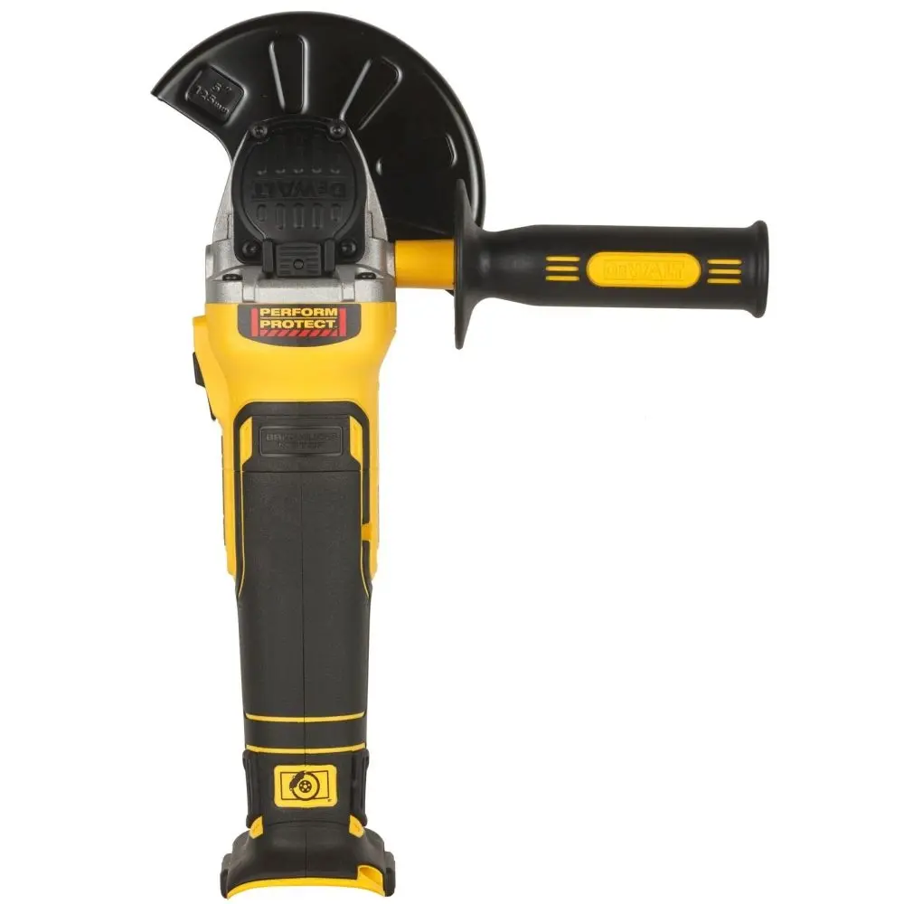 Фото 3 Угловая шлифовальная машина аккумуляторная бесщеточная Dewalt DCG405P2, 18 В Li-Ion 2x5 Ач, 125 мм Фото 3 Угловая шлифовальная машина аккумуляторная бесщеточная Dewalt DCG405P2, 18 В Li-Ion 2x5 Ач, 125 мм