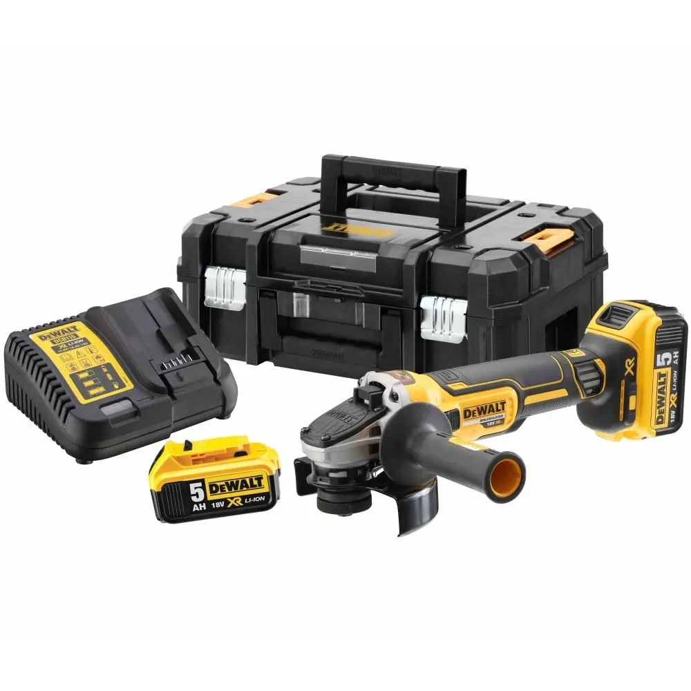 Фото Угловая шлифовальная машина аккумуляторная бесщеточная Dewalt DCG405P2, 18 В Li-Ion 2x5 Ач, 125 мм Фото Угловая шлифовальная машина аккумуляторная бесщеточная Dewalt DCG405P2, 18 В Li-Ion 2x5 Ач, 125 мм