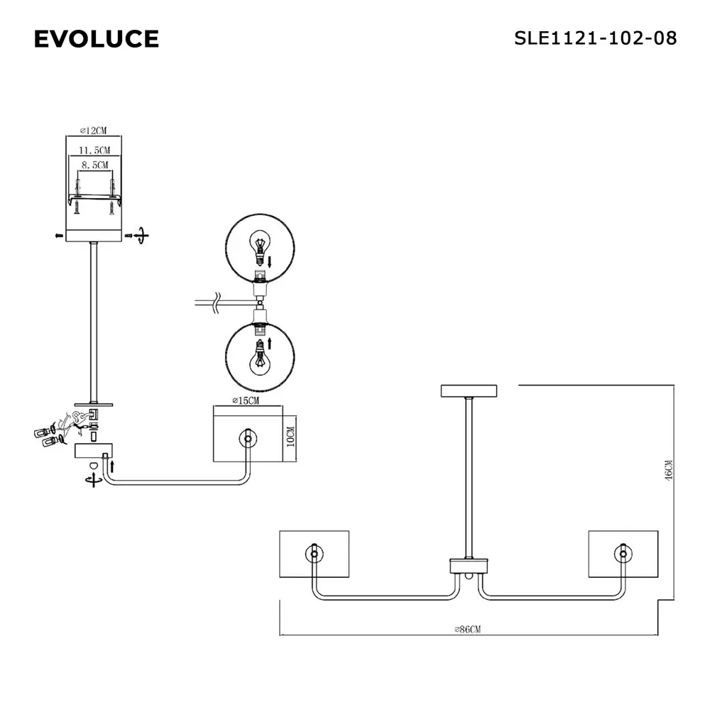 Фото 9 Люстра на штанге Evoluce Sle1121-102-08 8 ламп 16 м² цвет хром Фото 9 Люстра на штанге Evoluce Sle1121-102-08 8 ламп 16 м² цвет хром