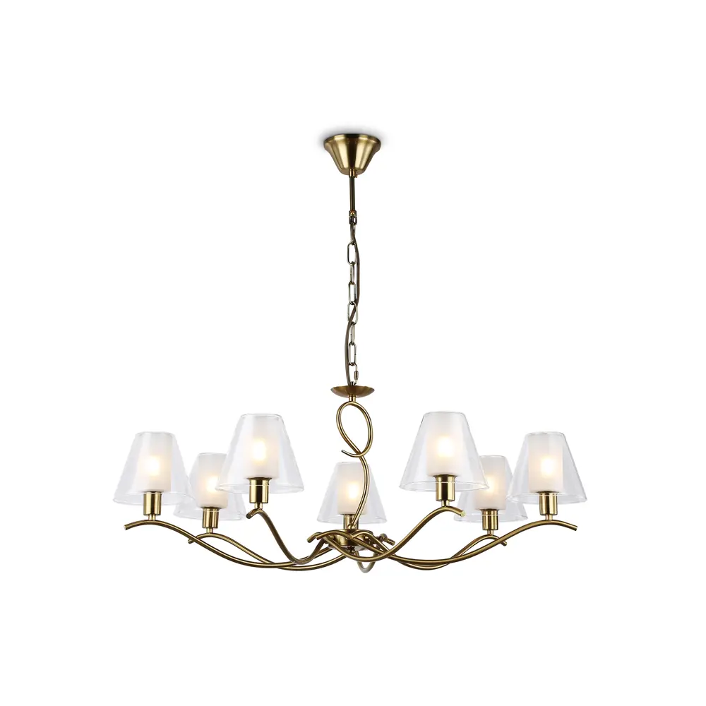 Фото 2 Люстра подвесная Ambrella Light High Ambr_lh57093 7 ламп 28 м² цвет белый матовый/латунь Фото 2 Люстра подвесная Ambrella Light High Ambr_lh57093 7 ламп 28 м² цвет белый матовый/латунь
