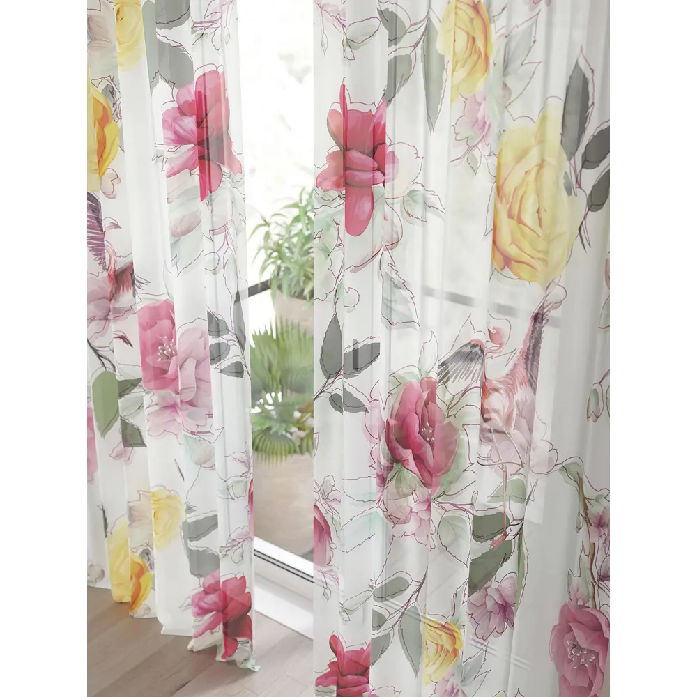 Фото 4 Тюль Comfy Way Алоуна - 97 CW580097-240 150x240 см на шторной ленте цвет белый 2 шт Фото 4 Тюль Comfy Way Алоуна - 97 CW580097-240 150x240 см на шторной ленте цвет белый 2 шт
