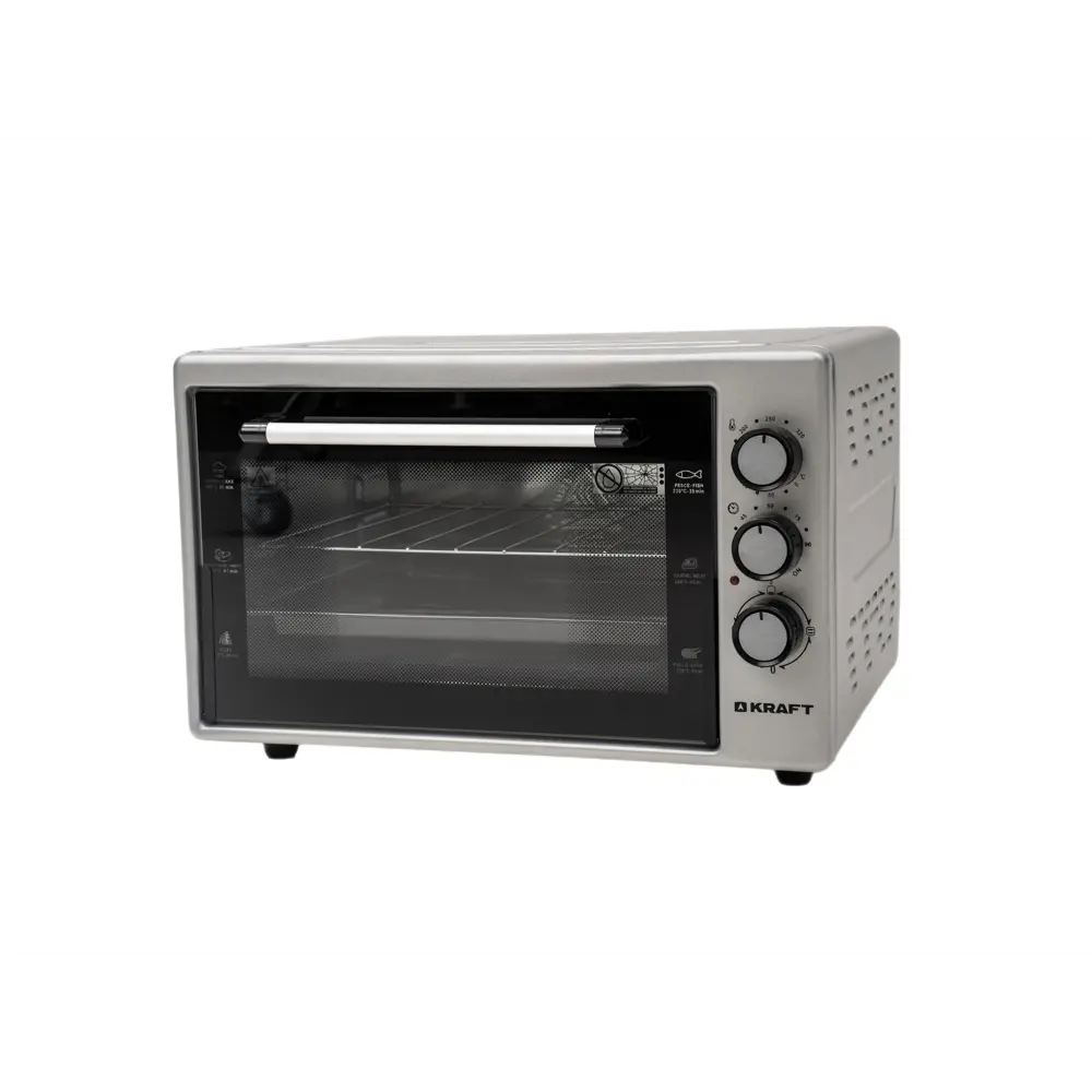 Фото 3 Электропечь 1500 Вт Kraft KF-MO 3801 GR 50.3x30.7x44.3 см цвет серый Фото 3 Электропечь 1500 Вт Kraft KF-MO 3801 GR 50.3x30.7x44.3 см цвет серый