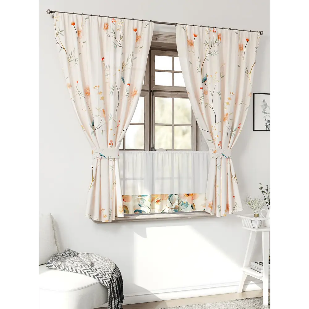 Фото 3 Комплект штор Comfy way Иномик - 42 CW705042-160 на шторной ленте 160x150 см цвет бежевый Фото 3 Комплект штор Comfy way Иномик - 42 CW705042-160 на шторной ленте 160x150 см цвет бежевый