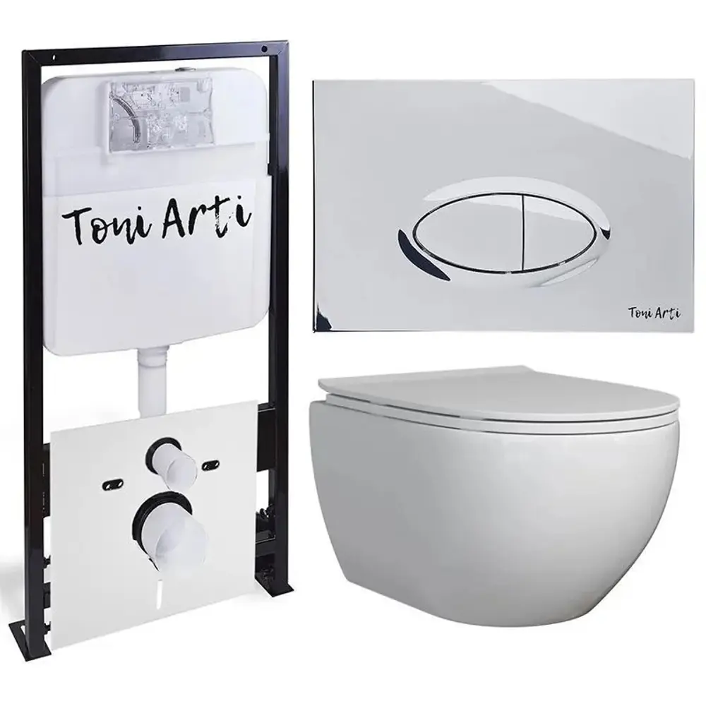 Фото Комплект TONI ARTI TA-01 Baglio BO4936 с сиденьем с микролифтом, с клавишей Freto TA-0051 Фото Комплект TONI ARTI TA-01 Baglio BO4936 с сиденьем с микролифтом, с клавишей Freto TA-0051