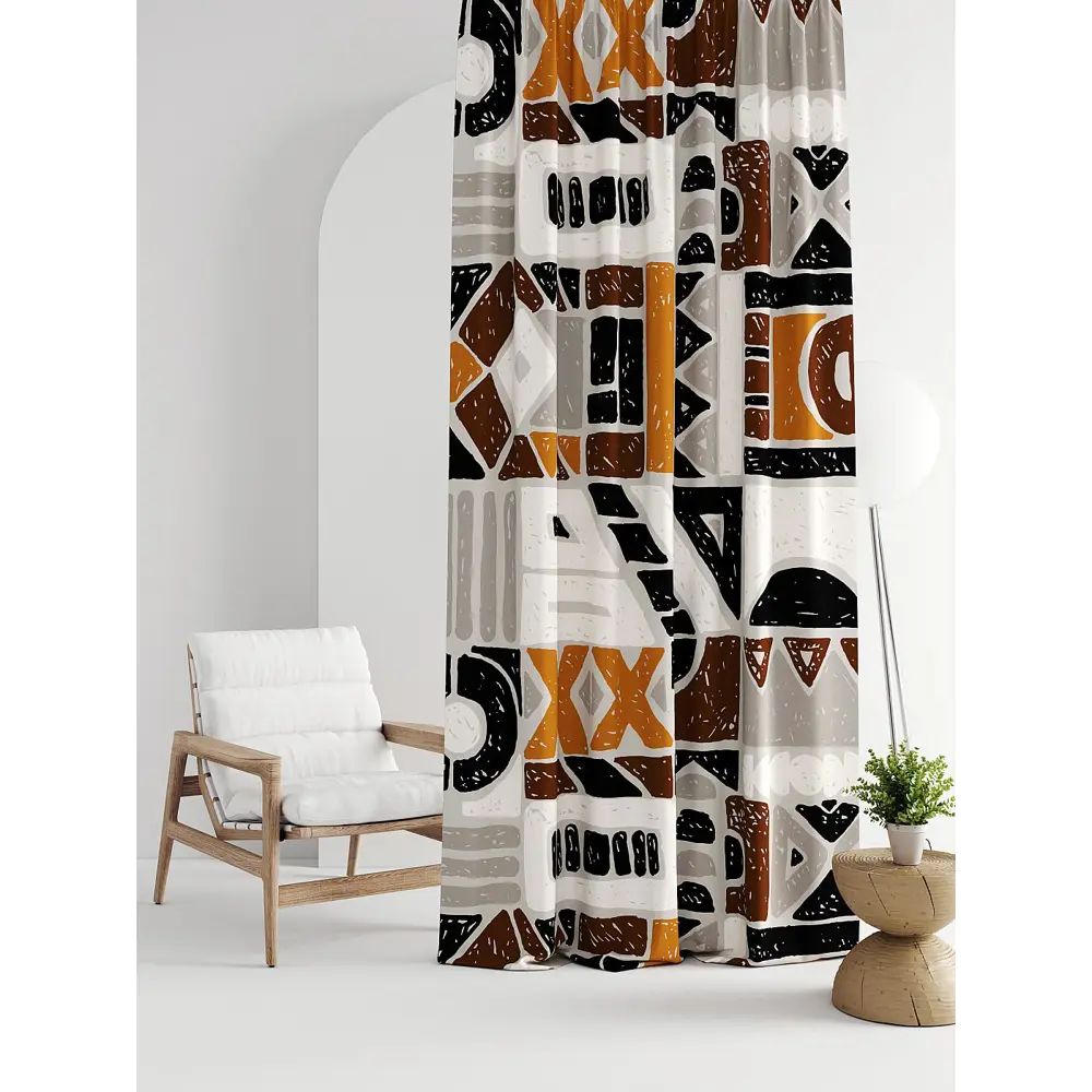 Фото Штора на шторной ленте Comfy Way Линсти - 187 CW592187-270, 270x150 см, цвет бежевый