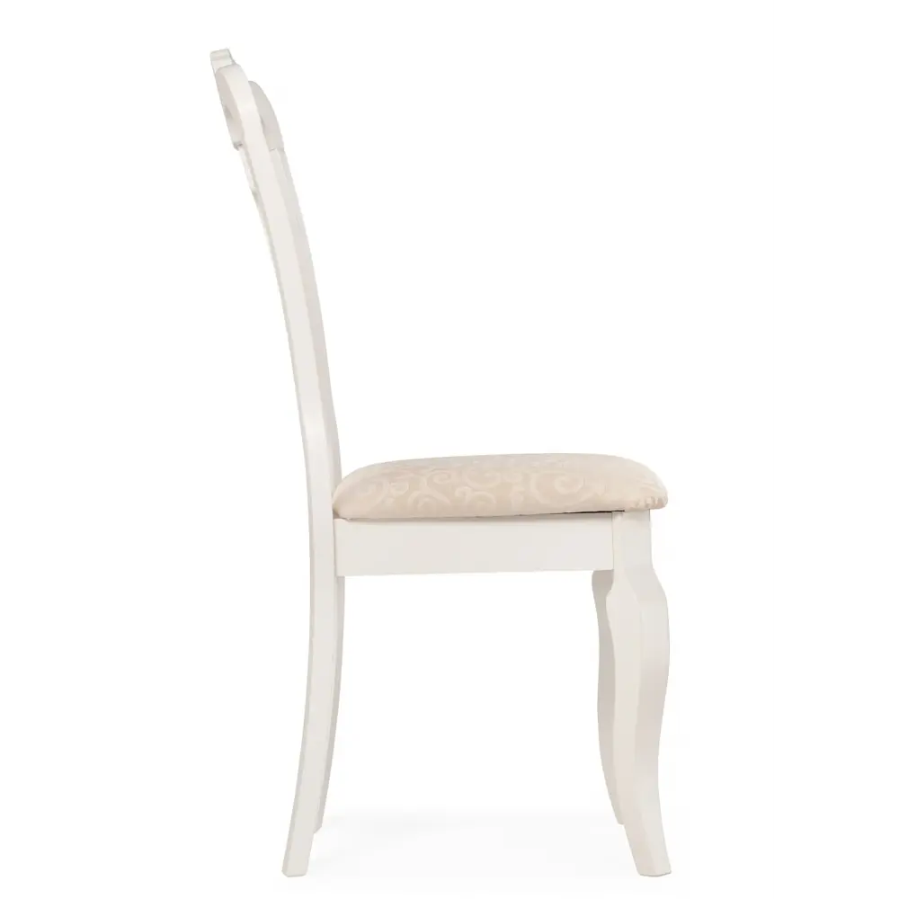 Фото 2 Стул Woodville Lomar 46x98x58 см ткань цвет белый/бежевый Фото 2 Стул Woodville Lomar 46x98x58 см ткань цвет белый/бежевый