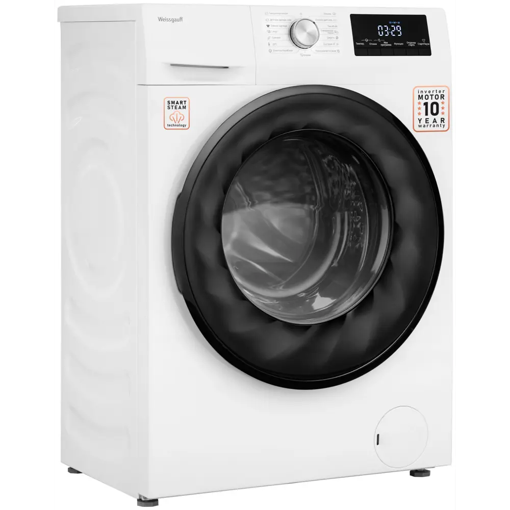 Фото 2 Стиральная машина Weissgauff Wm 61410 Inverter Steam 59.50x84.50x61 см 10 кг цвет белый Фото 2 Стиральная машина Weissgauff Wm 61410 Inverter Steam 59.50x84.50x61 см 10 кг цвет белый