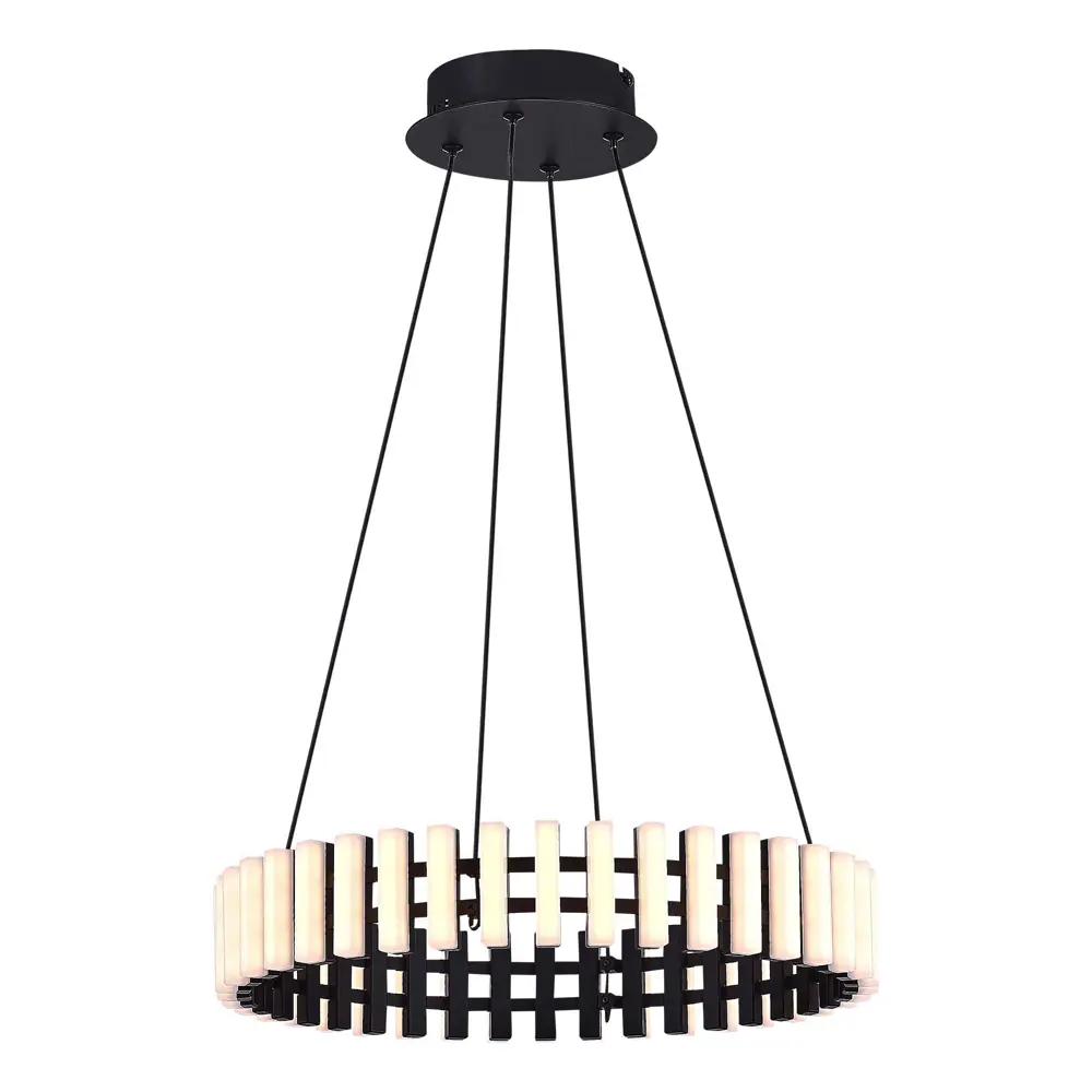 Фото Люстра подвесная светодиодная ST LUCE SL6203.403.25 ESTENSE 9 м² теплый белый свет цвет черный Фото Люстра подвесная светодиодная ST LUCE SL6203.403.25 ESTENSE 9 м² теплый белый свет цвет черный