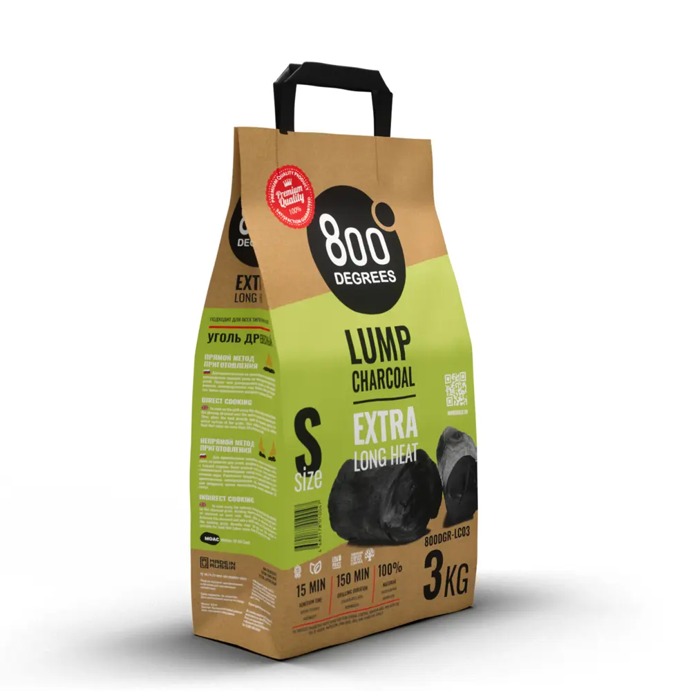 Фото 7 Уголь кусковой древесный 800 Degrees Lump Charcoal 3 кг Фото 7 Уголь кусковой древесный 800 Degrees Lump Charcoal 3 кг