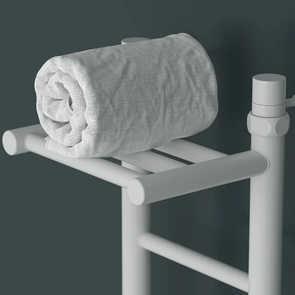Фото 4 Полотенцесушитель водяной лестница Onix Classic plus white 80x20 см нижняя подводка нержавеющая сталь цвет белый Фото 4 Полотенцесушитель водяной лестница Onix Classic plus white 80x20 см нижняя подводка нержавеющая сталь цвет белый