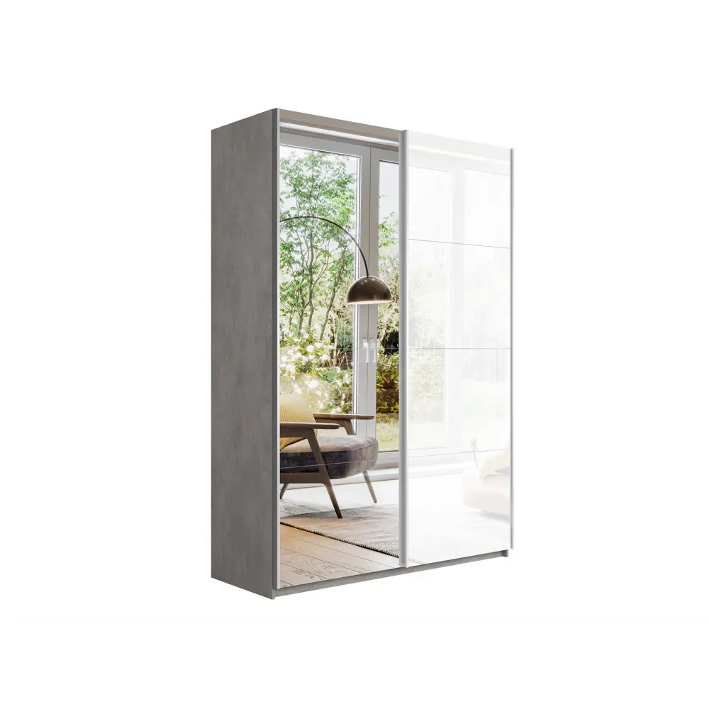 Фото 4 Шкаф-купе Мебельная компания е1 550420 230x140x57 см 8 полок ЛДСП цвет бетон Фото 4 Шкаф-купе Мебельная компания е1 550420 230x140x57 см 8 полок ЛДСП цвет бетон