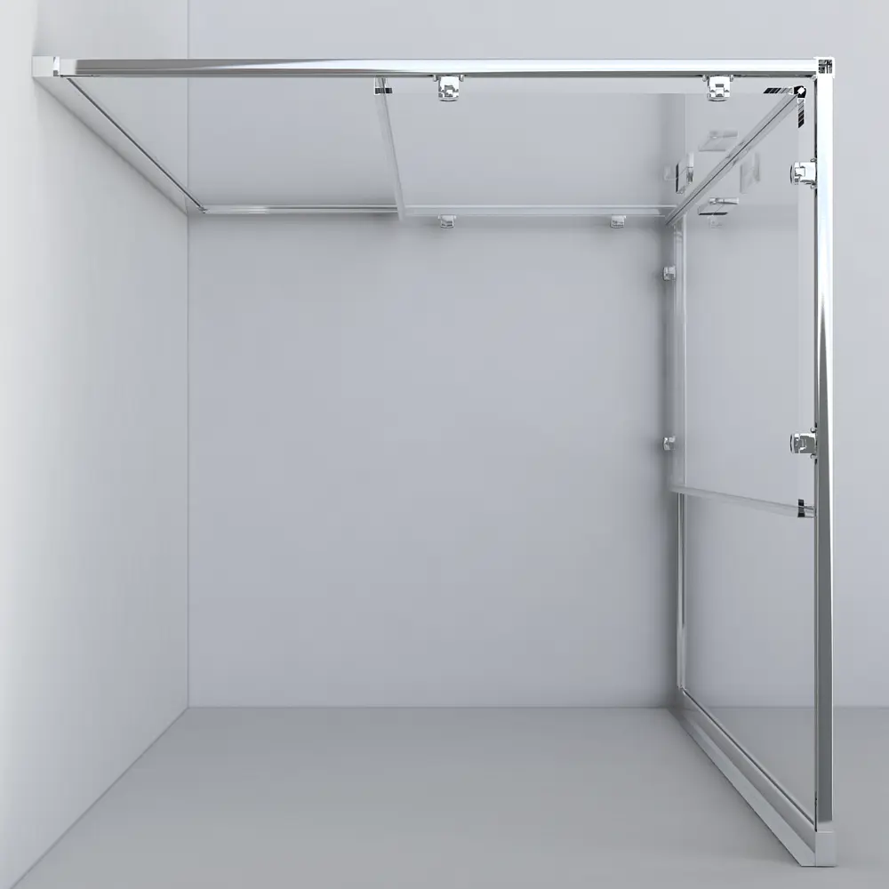 Фото 4 Душевой уголок Vincea Garda VSS-1G9010CLG прямоугольный 100x90см золотистый профиль эффект стекла прозрачное закаленное стекло