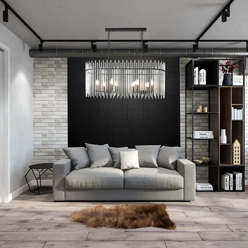 Фото 6 Люстра подвесная Crystal Lux 308_0386 8 ламп 16 м² цвет черный Фото 6 Люстра подвесная Crystal Lux 308_0386 8 ламп 16 м² цвет черный