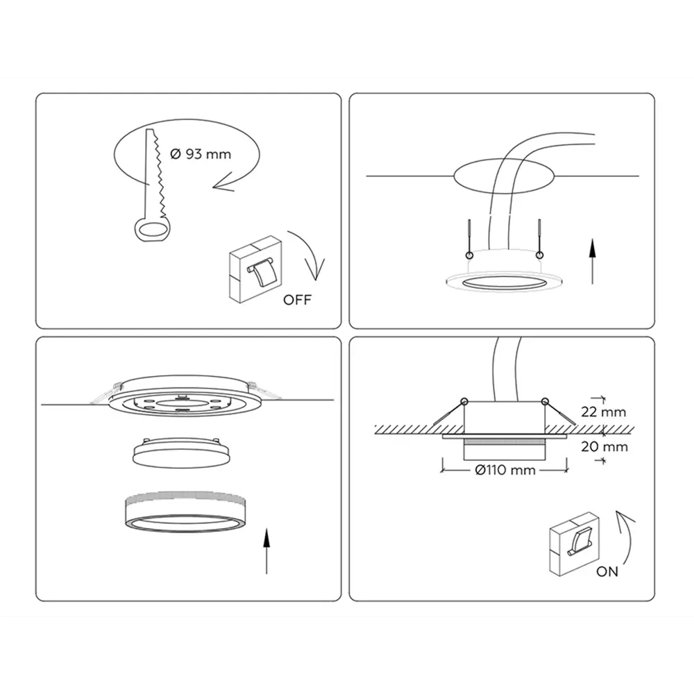 Фото 5 Светильник точечный встраиваемый Ambrella light Techno spot Tn5240 под отверстие 93 мм GX53 цвет белый Фото 5 Светильник точечный встраиваемый Ambrella light Techno spot Tn5240 под отверстие 93 мм GX53 цвет белый