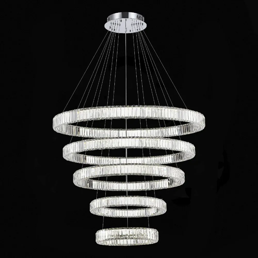 Фото 7 Люстра подвесная светодиодная хрустальная St luce Tivoli sl1622.113.05 10 м² нейтральный белый свет цвет серый/серебристый Фото 7 Люстра подвесная светодиодная хрустальная St luce Tivoli sl1622.113.05 10 м² нейтральный белый свет цвет серый/серебристый