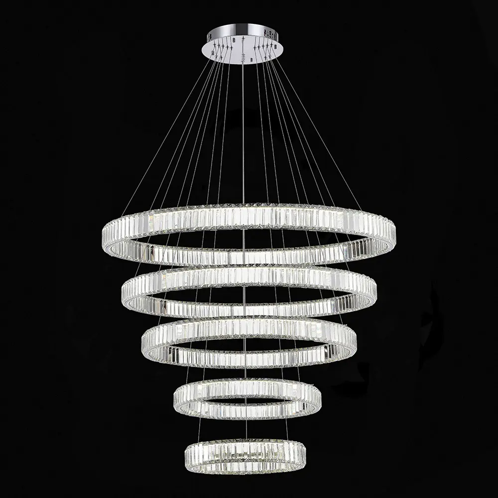 Фото 2 Люстра подвесная светодиодная хрустальная St luce Tivoli sl1622.113.05 10 м² нейтральный белый свет цвет серый/серебристый Фото 2 Люстра подвесная светодиодная хрустальная St luce Tivoli sl1622.113.05 10 м² нейтральный белый свет цвет серый/серебристый