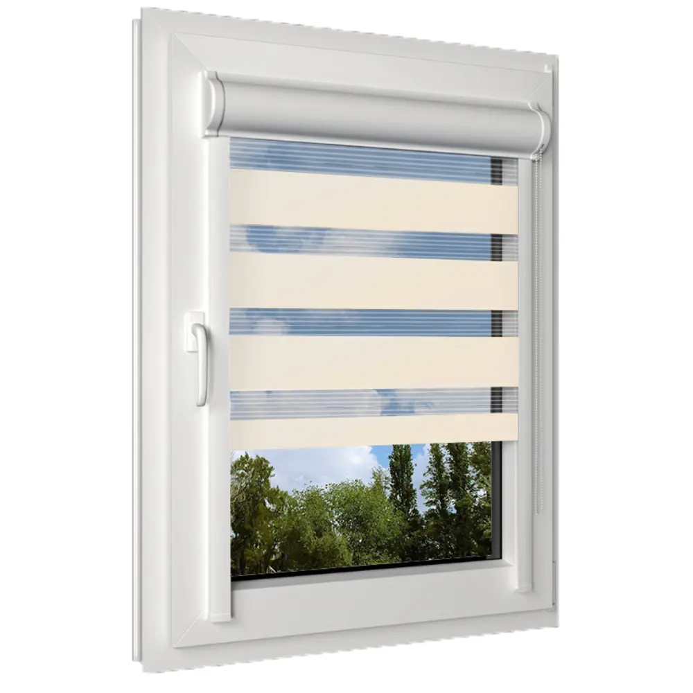 Фото Рулонная штора день/ночь Унистайл RKRZZHEL070175, 70x175см, цвет жёлтый/золотой