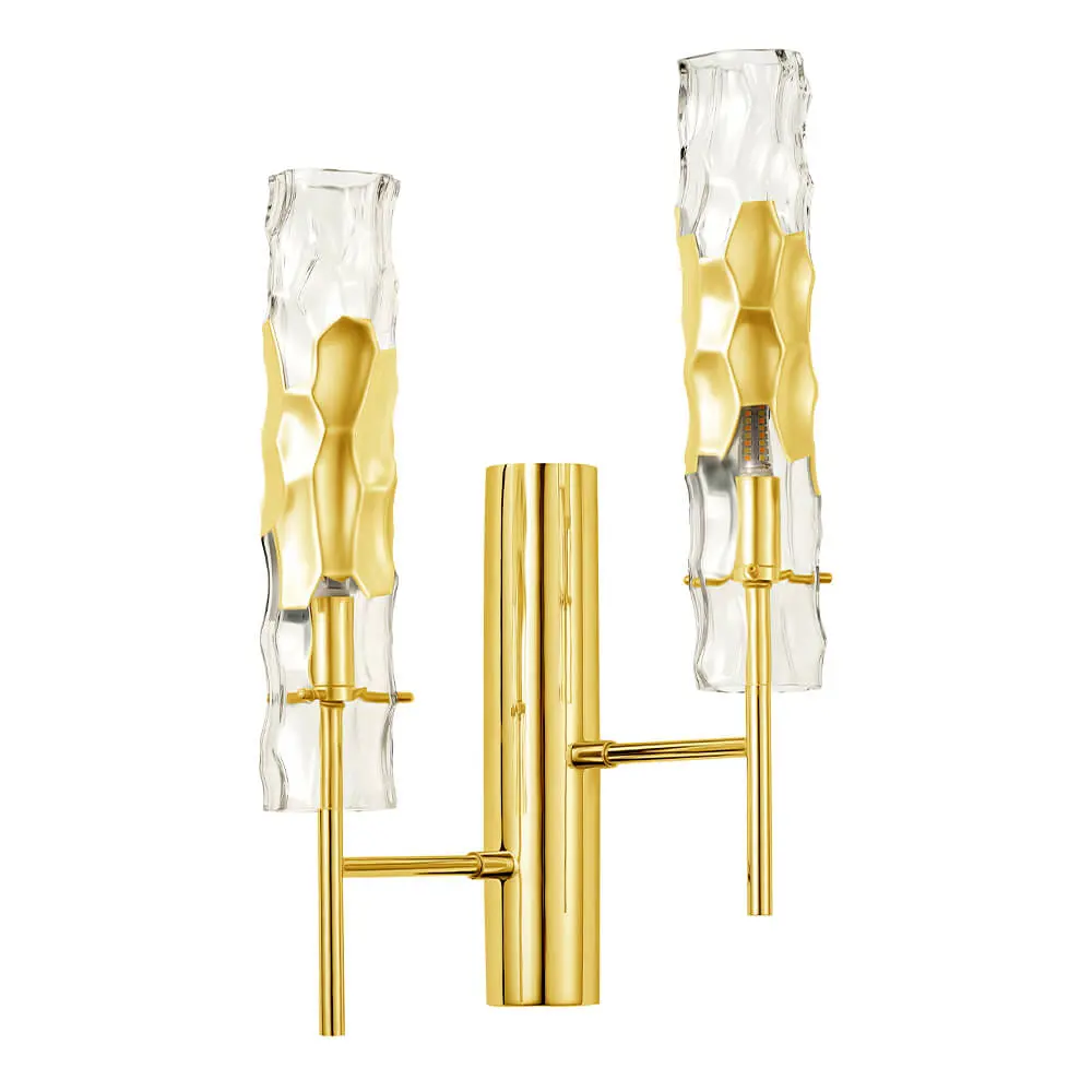 Фото Настенный светильник Crystal lux Primavera ap2 gold цвет золотистый Фото Настенный светильник Crystal lux Primavera ap2 gold цвет золотистый