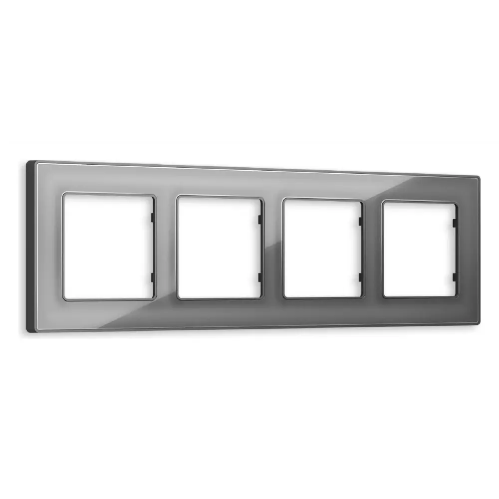 Фото Рамка для розеток и выключателей Ambrella volt Alfa Arctic AF580654 4 поста цвет антрацит серый Фото Рамка для розеток и выключателей Ambrella volt Alfa Arctic AF580654 4 поста цвет антрацит серый