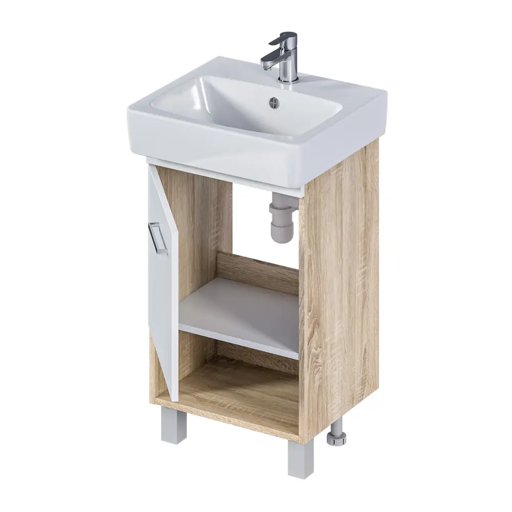 Фото 5 Тумба под раковину в ванную напольная 1Marka Tera 50 цвет дуб Сонома Фото 5 Тумба под раковину в ванную напольная 1Marka Tera 50 цвет дуб Сонома