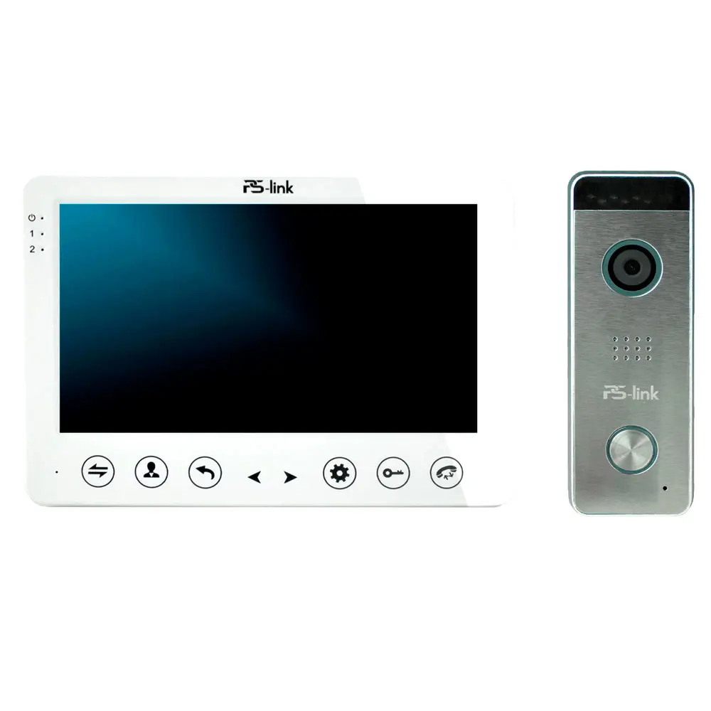 Фото Комплект видеодомофона Ps-link KIT-715DP-207CR-S 7" с вызывной панелью цвет белый Фото Комплект видеодомофона Ps-link KIT-715DP-207CR-S 7" с вызывной панелью цвет белый