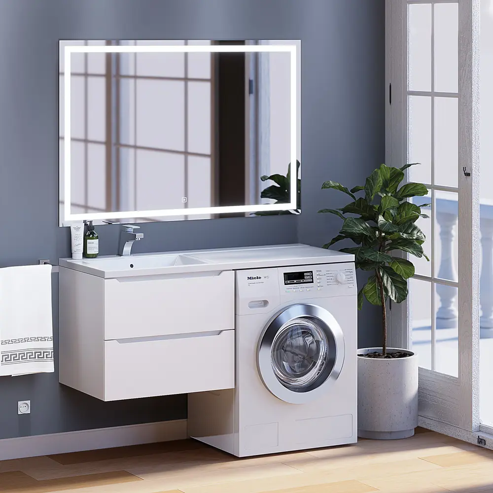 Фото 6 Тумба под стиральную машину Uperwood Tanos 291020260 60см цвет белый Фото 6 Тумба под стиральную машину Uperwood Tanos 291020260 60см цвет белый