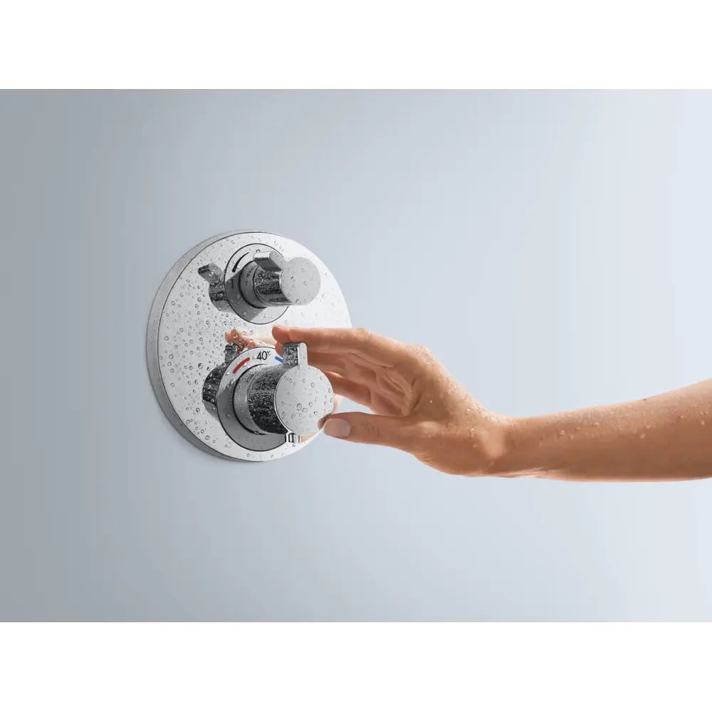 Фото 3 Смеситель для душа Hansgrohe Ecostat S 15757000 термостат цвет хром Фото 3 Смеситель для душа Hansgrohe Ecostat S 15757000 термостат цвет хром