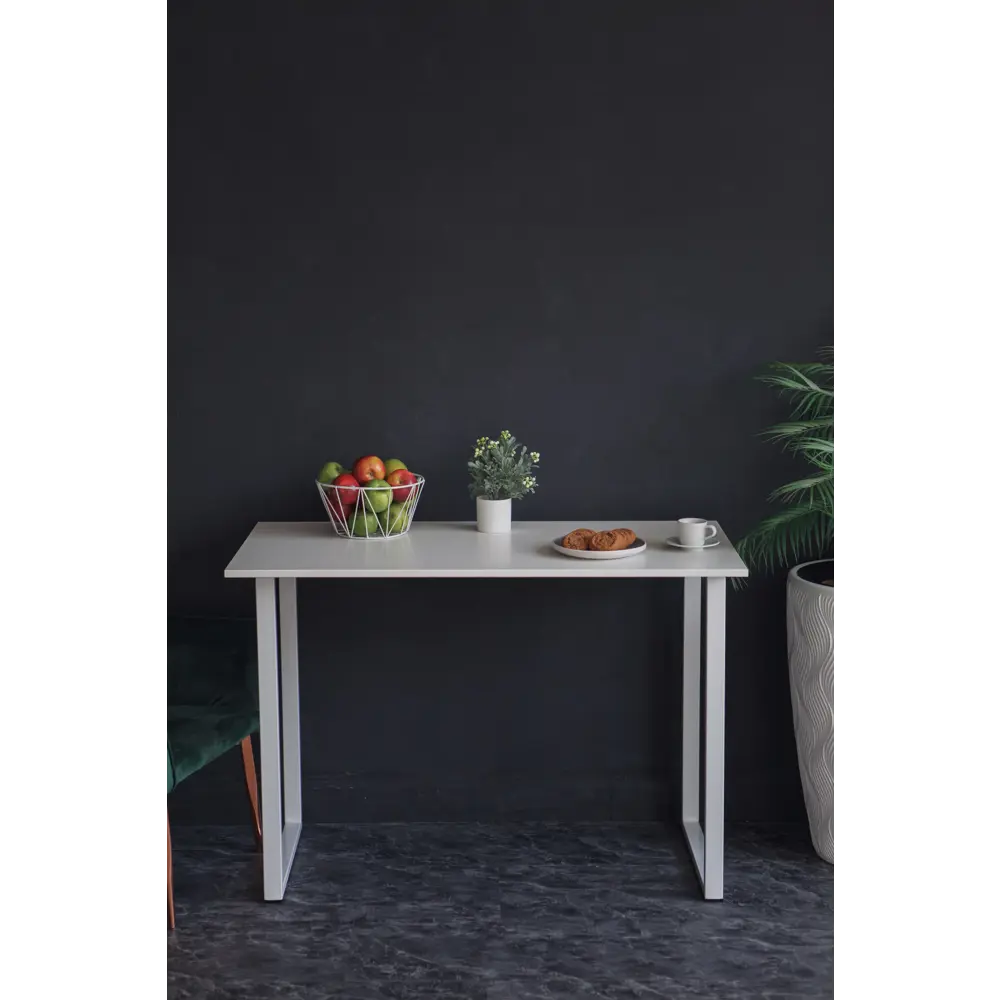 Фото 2 Стол обеденный Diko Loft кухонный письменный Universal Table 90х55см цвет белый ножки белые Фото 2 Стол обеденный Diko Loft кухонный письменный Universal Table 90х55см цвет белый ножки белые