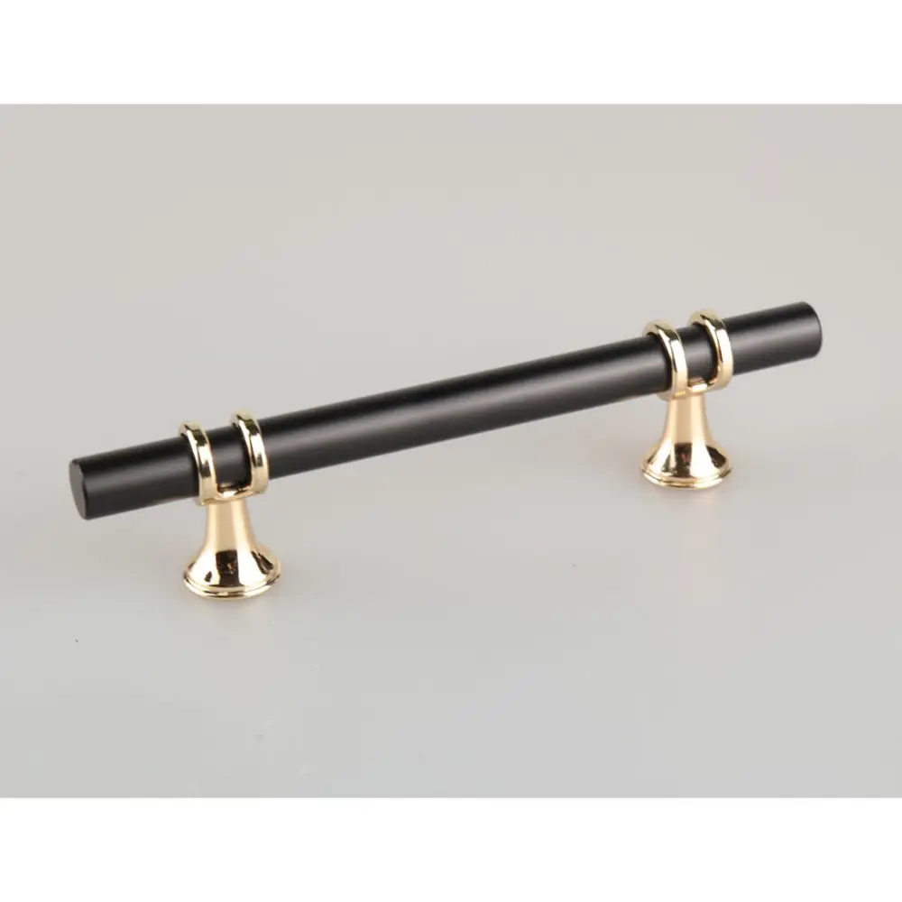 Фото Мебельная ручка-скоба Brante 96 мм RS.1016.A.96.BK черный-золото 2 шт Фото Мебельная ручка-скоба Brante 96 мм RS.1016.A.96.BK черный-золото 2 шт