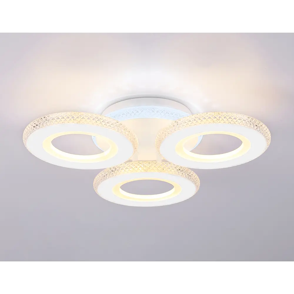 Фото 4 Люстра потолочная светодиодная Ambrella light Fa8866 с пультом управления 8 м² нейтральный белый свет цвет белый Фото 4 Люстра потолочная светодиодная Ambrella light Fa8866 с пультом управления 8 м² нейтральный белый свет цвет белый