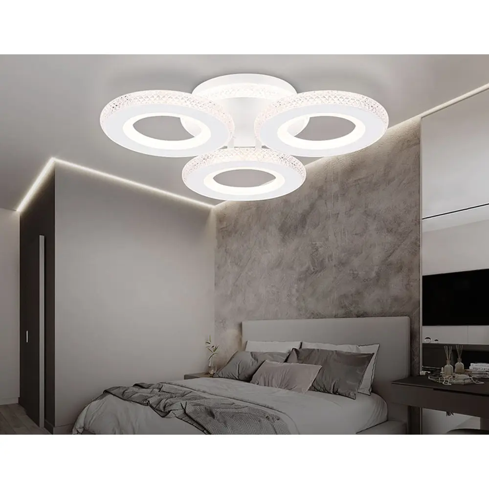 Фото 10 Люстра потолочная светодиодная Ambrella light Fa8866 с пультом управления 8 м² нейтральный белый свет цвет белый Фото 10 Люстра потолочная светодиодная Ambrella light Fa8866 с пультом управления 8 м² нейтральный белый свет цвет белый
