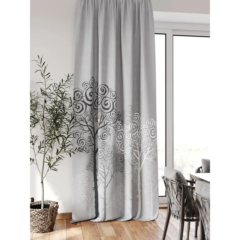 Фото Штора блэкаут на шторной ленте Comfy Way Флонтос - 14 CW594014-260, 260x150 см, цвет серый Фото Штора блэкаут на шторной ленте Comfy Way Флонтос - 14 CW594014-260, 260x150 см, цвет серый