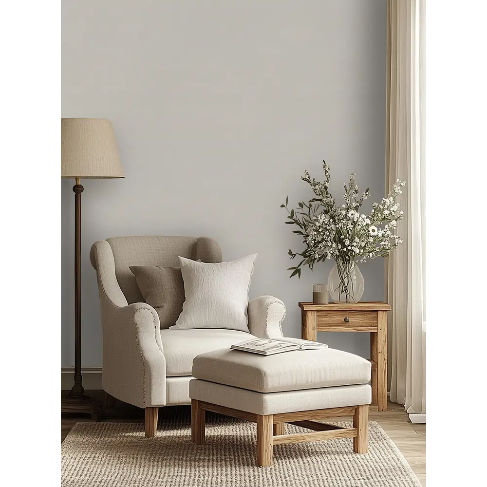 Фото 3 Обои флизелиновые Euro decor 1.06 м цвет светло-серый 7283-11