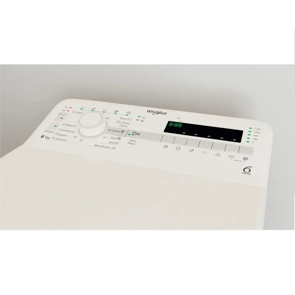 Фото 3 Стиральная машина Whirlpool Tdlr 6240ss eu/n 40x90x60.9 см 6 кг цвет белый Фото 3 Стиральная машина Whirlpool Tdlr 6240ss eu/n 40x90x60.9 см 6 кг цвет белый