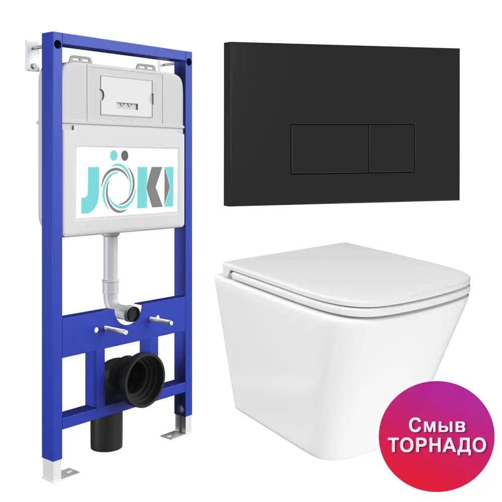 Фото Комплект инсталляция с унитазом Joki JKS303011203BM цвет белый
