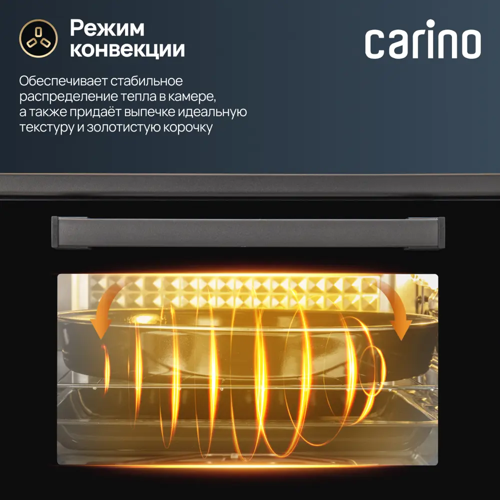 Фото 5 Электропечь 1300 Вт Carino M4226C 51x32.5x44 см цвет антрацит Фото 5 Электропечь 1300 Вт Carino M4226C 51x32.5x44 см цвет антрацит