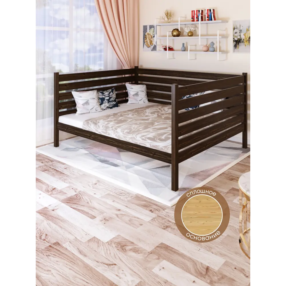 Фото 3 Кровать Solarius Tahta-spin140-180ven-full 150 x 101 x 190 см сосна цвет коричневый Фото 3 Кровать Solarius Tahta-spin140-180ven-full 150 x 101 x 190 см сосна цвет коричневый