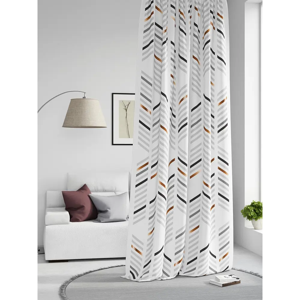 Фото Штора на шторной ленте Comfy Way Нилсти - 60 CW593060-260, 260x150 см, цвет белый