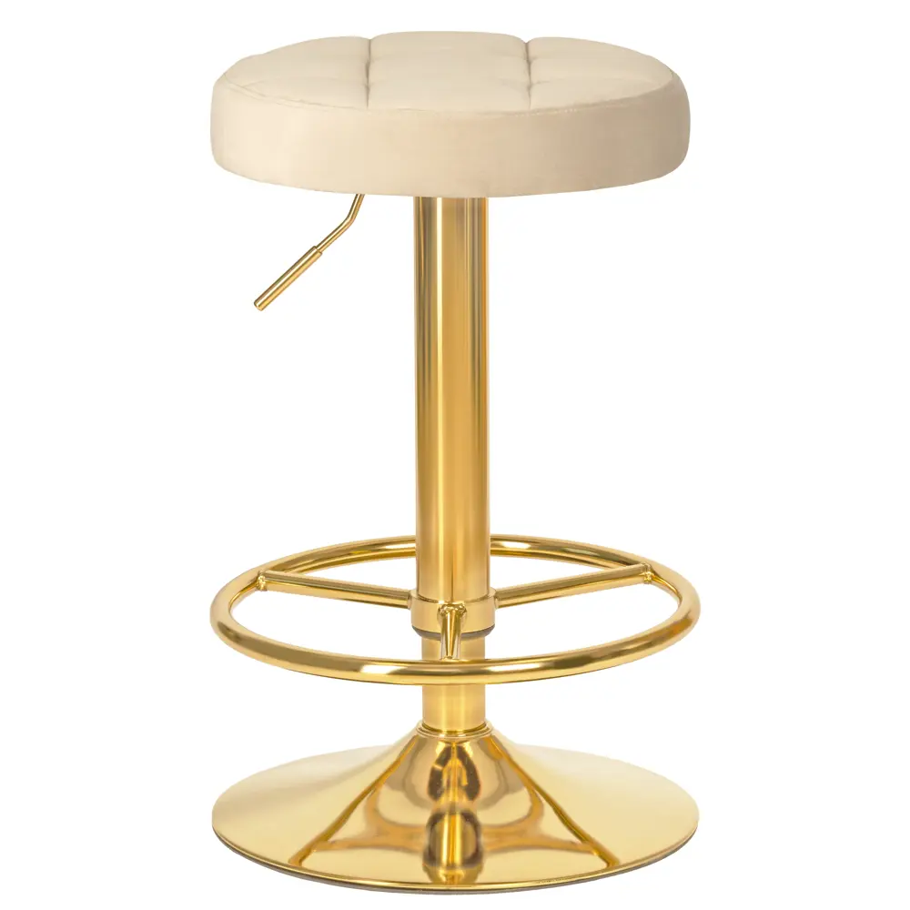 Фото 2 Комплект барных стульев 2 шт Dobrin Bruno gold lm-5008_goldbase 36x83x36 цвет бежевый Фото 2 Комплект барных стульев 2 шт Dobrin Bruno gold lm-5008_goldbase 36x83x36 цвет бежевый