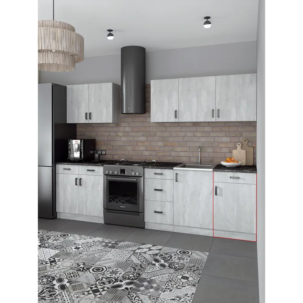 Фото 4 Кухонный модуль напольный Regent style 50x82.8x60 см ЛДСП цвет серый Фото 4 Кухонный модуль напольный Regent style 50x82.8x60 см ЛДСП цвет серый