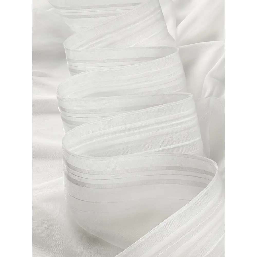 Фото 3 Штора Arya home 8001885869784 на шторной ленте 250x300 см цвет белый розовый