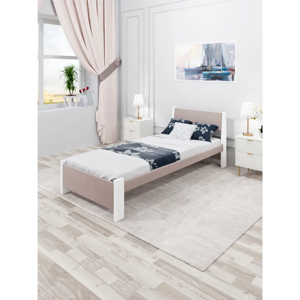 Фото 3 Кровать Solarius Мишка орто основание 100 x 80 x 200 см дерево цвет мокко мусс;белый Фото 3 Кровать Solarius Мишка орто основание 100 x 80 x 200 см дерево цвет мокко мусс;белый