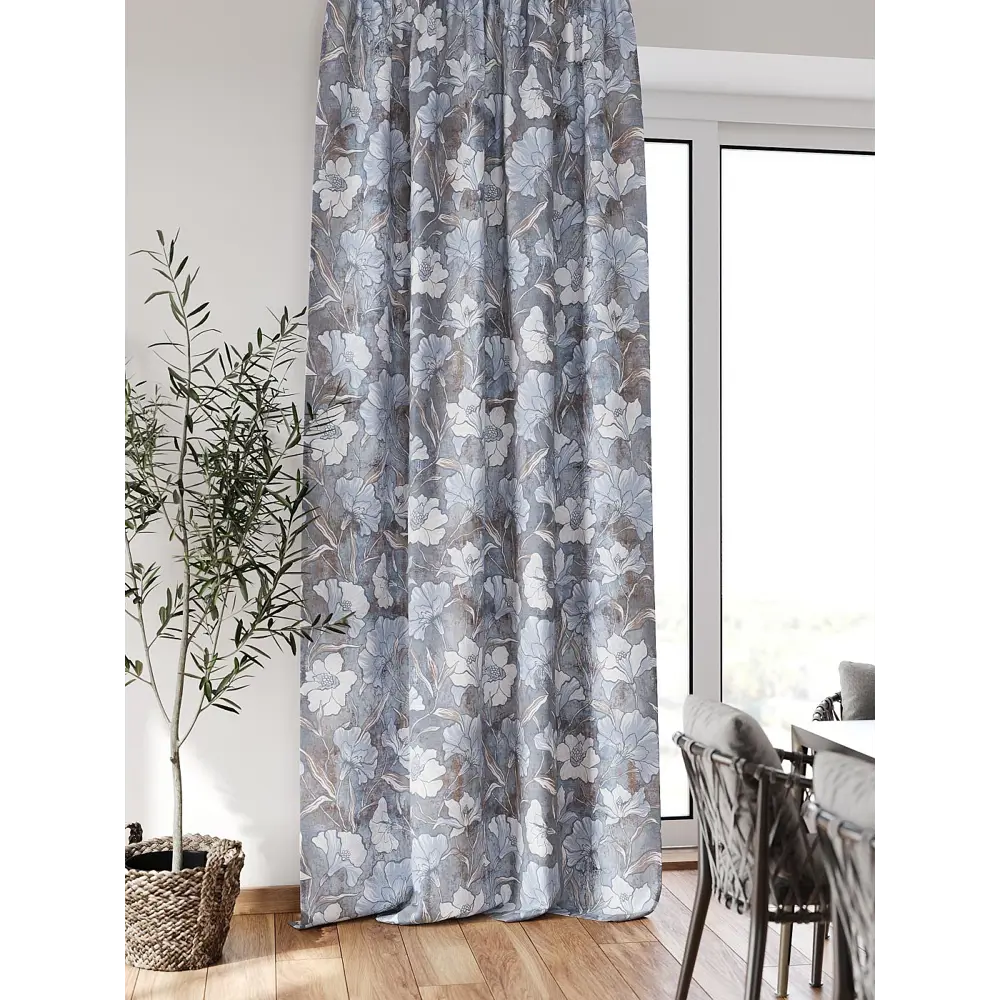 Фото Штора блэкаут на шторной ленте Comfy Way Флонтос - 33 CW594033-260, 260x150 см, цвет синий Фото Штора блэкаут на шторной ленте Comfy Way Флонтос - 33 CW594033-260, 260x150 см, цвет синий