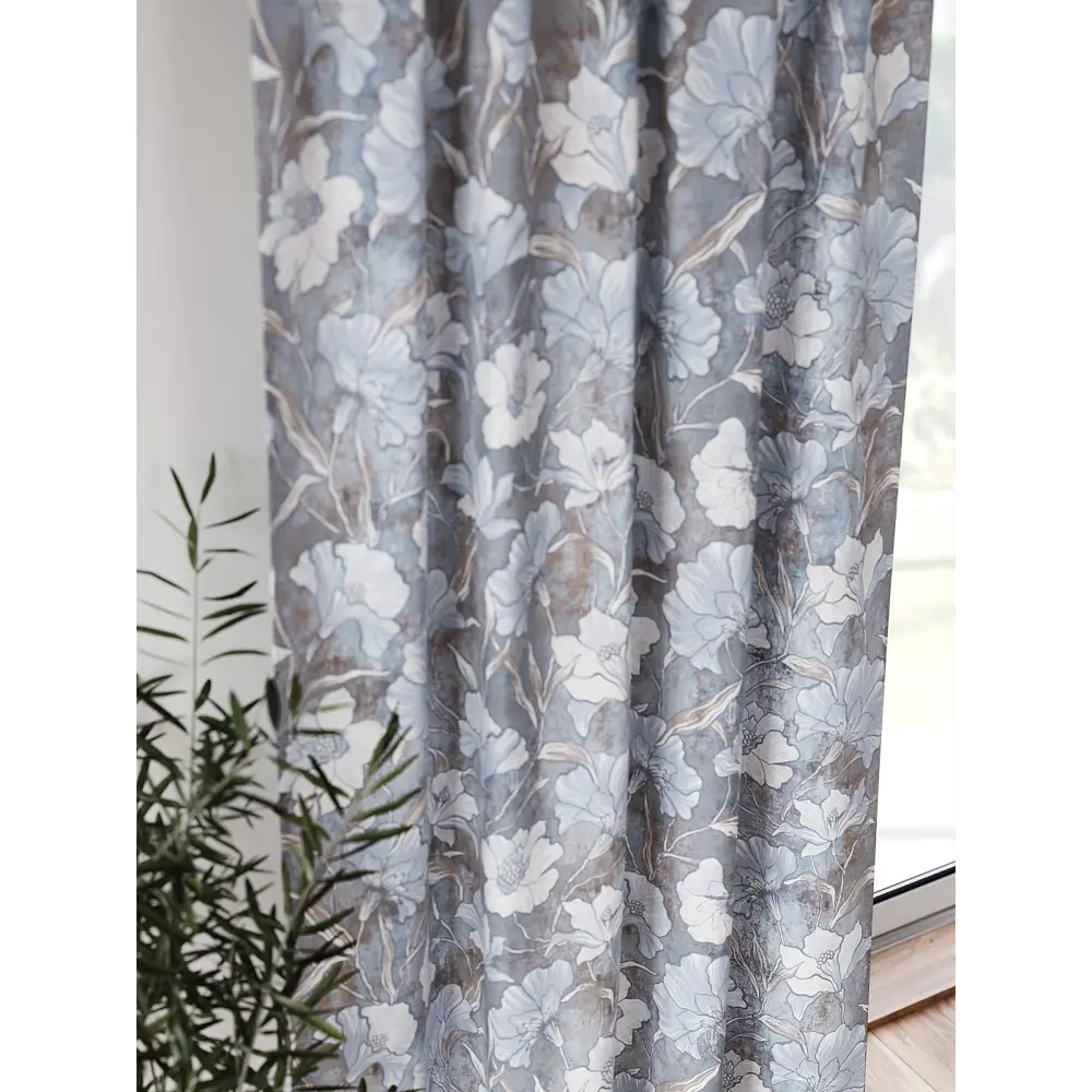 Фото 4 Штора блэкаут на шторной ленте Comfy Way Флонтос - 33 CW594033-260, 260x150 см, цвет синий Фото 4 Штора блэкаут на шторной ленте Comfy Way Флонтос - 33 CW594033-260, 260x150 см, цвет синий