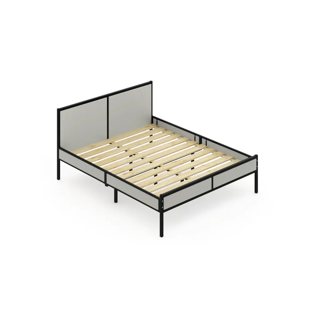 Фото Кровать Solarius Kr180loft-plat-black 185 x 90 x 206 см сосна цвет светло-серый Фото Кровать Solarius Kr180loft-plat-black 185 x 90 x 206 см сосна цвет светло-серый