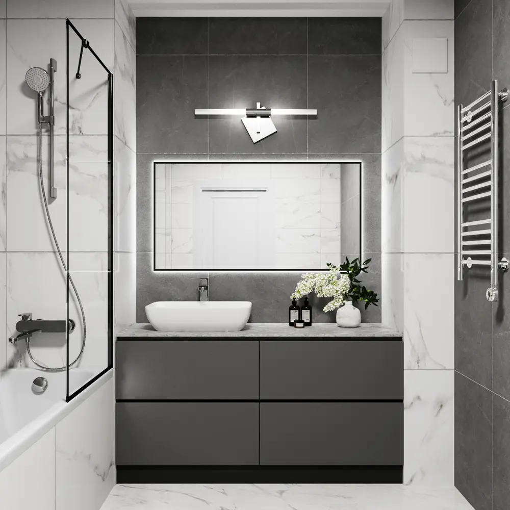 Фото 4 Зеркало со встроенной подсветкой One mirror 13060чсх 60x130 см Фото 4 Зеркало со встроенной подсветкой One mirror 13060чсх 60x130 см