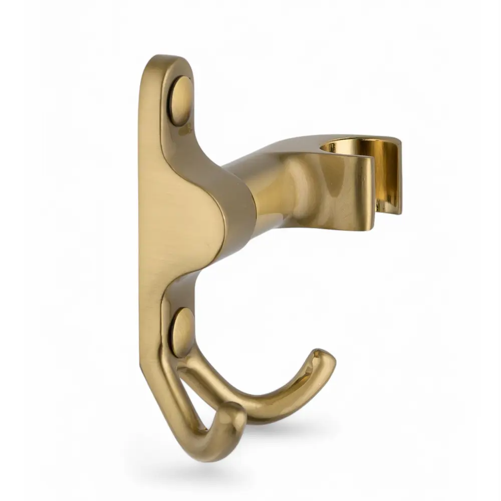 Фото 3 Держатель для душевой лейки Potato с 2-я крючками из нержавеющей стали цвет бронза Фото 3 Держатель для душевой лейки Potato с 2-я крючками из нержавеющей стали цвет бронза