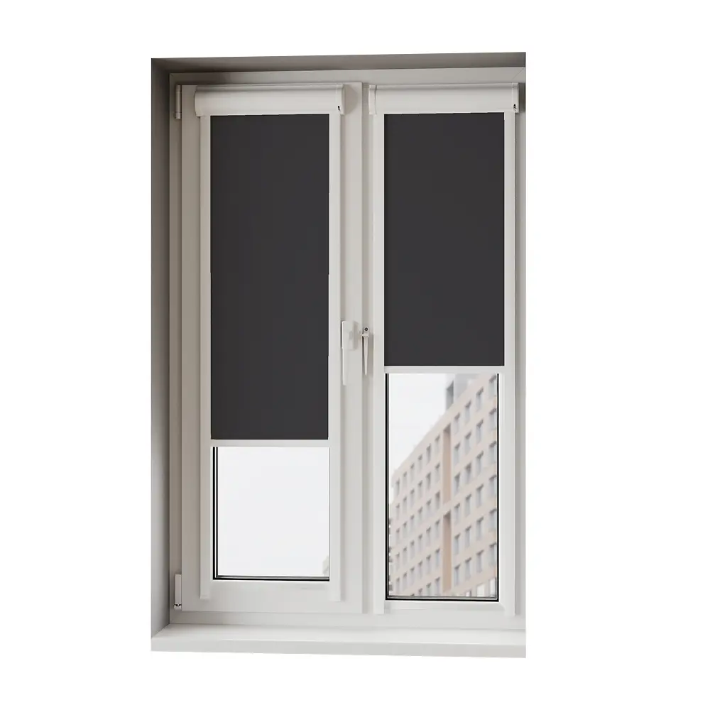 Фото Рулонная штора Унистайл RKRCHERN048180 48x180 см, черный