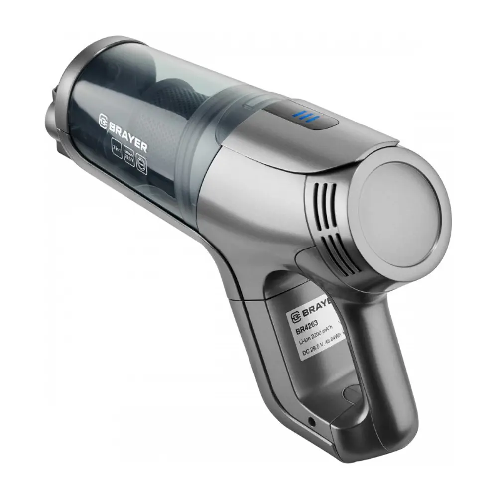 Фото 4 Пылесос вертикальный Brayer 4263br 1 л 135 Вт цвет серый Фото 4 Пылесос вертикальный Brayer 4263br 1 л 135 Вт цвет серый