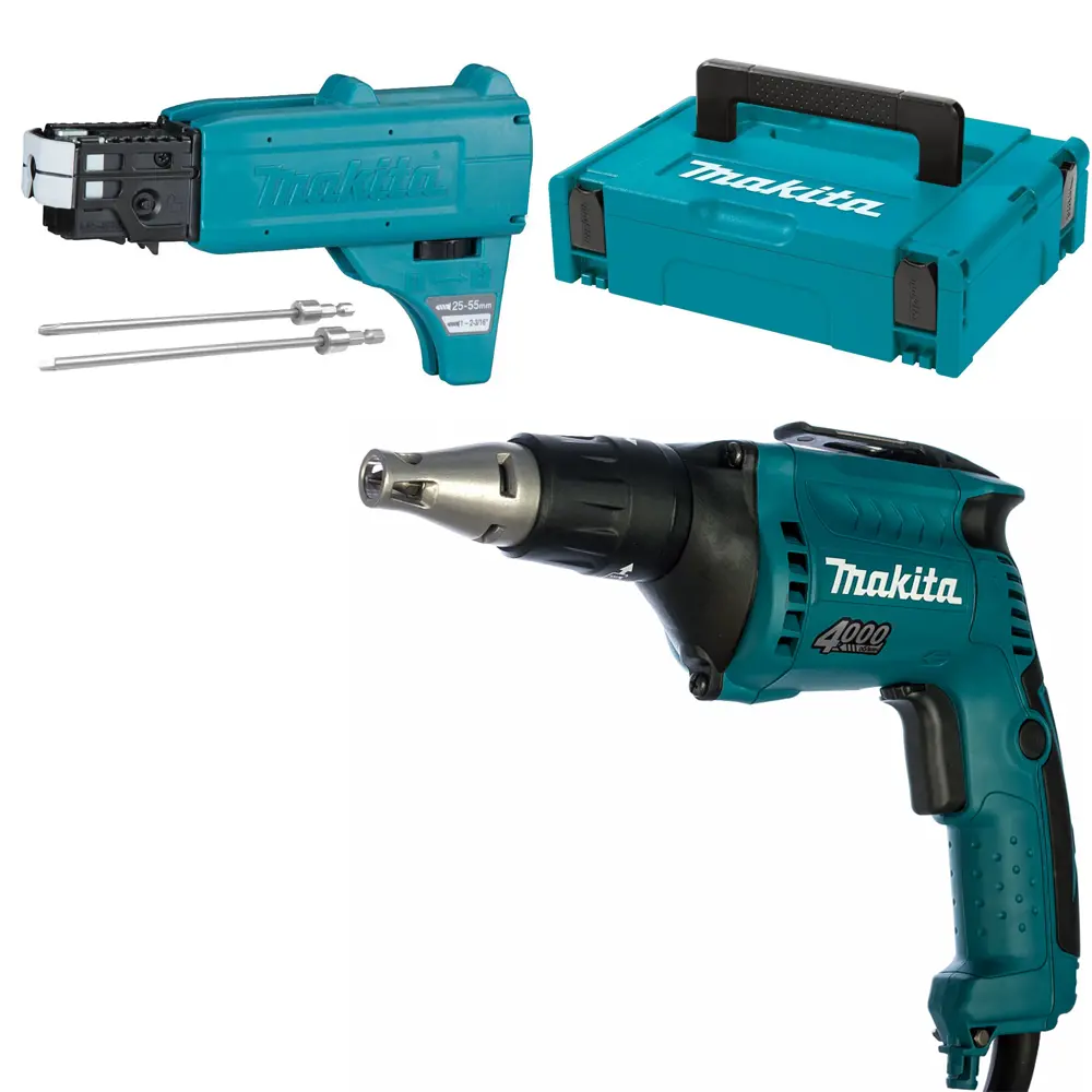 Фото Шуруповерт сетевой для гипсокартона Makita FS4000JX2, 570 Вт Фото Шуруповерт сетевой для гипсокартона Makita FS4000JX2, 570 Вт